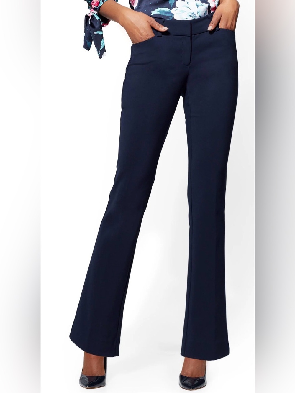 EUC 7th Ave New York & Co Women's Straight Leg Fit Dress Pants, Size 12 Tall
